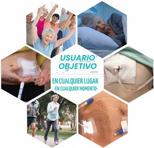 Vista 6 de Cinturón de diálisis peritoneal transpirable con bolsa de malla elástica para tubo de alimentación Peg/G/J, accesorios de transferencia, accesorios