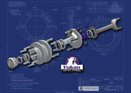 Vista 2 de Yukon (YA WU-07), juego de conversión de bloqueo de giro libre para diferencial de Jeep TJ/XJ/YJ Dana 30