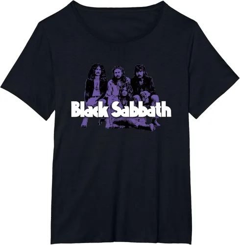 Vista 5 de Camiseta oficial de Black Sabbath Purple Photo, Negro