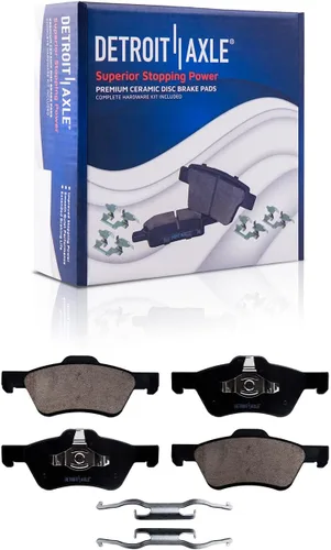 Vista 119 de Detroit Axle - Pastillas de freno de cerámica delanteras Reemplazo de pinza de freno derecha para Dodge Ram 1500 Dakota, Ram 1500 Classic - Juego