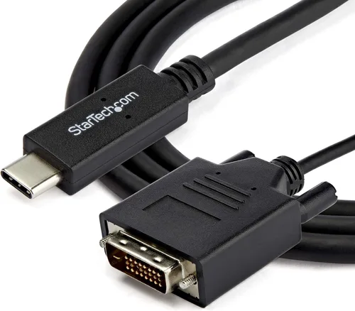 Vista 4 de StarTech.com Cable USB-C a DVI de 3.3 pies / 3.3 ft - Cable adaptador de video USB tipo C - 1920 x 1200 - Negro (CDP2DVIMM1MB)