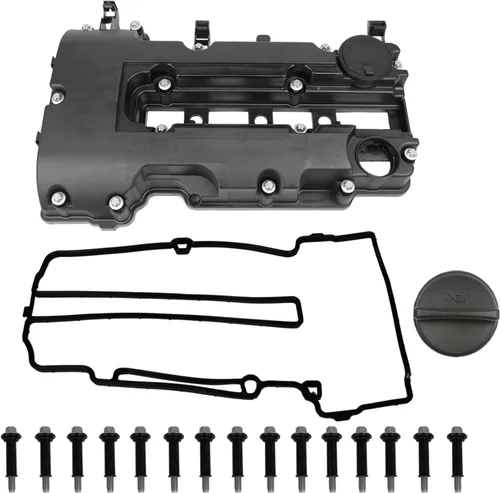 Vista 8 de MITZONE Cubierta de válvula de aluminio tipo tira de carbono compatible con Chevrolet Cruze 2011-2016 Sonic 2012-2020 Trax 2013-2021 Volt 2011-2015