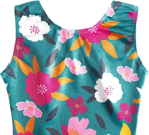 Vista 3 de HOZIY Leotardos de gimnasia con pantalones cortos para niñas pequeñas y niños pequeños, maillots de gimnasia, trajes de gimnasia con diseños