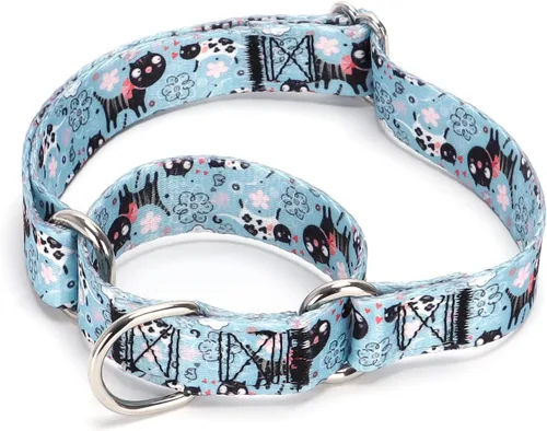 Vista 20 de Collar de perro de nailon resistente, collar ajustable de martingala para perros para caminar y entrenamiento para perros machos y hembras perros