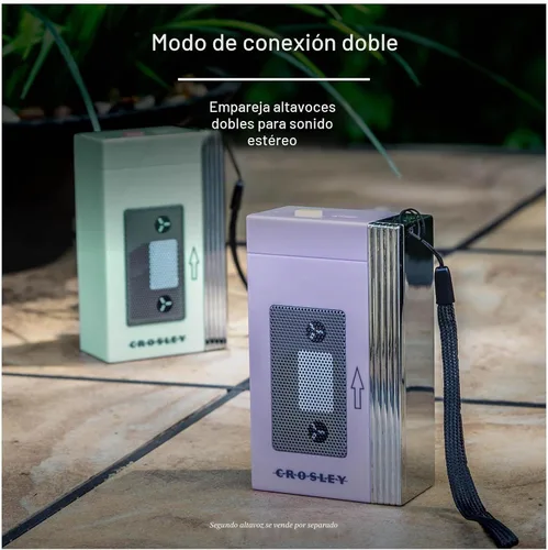 Vista 4 de Crosley CR3047A-LN Mini Altavoz Bluetooth portátil retro de los años 80