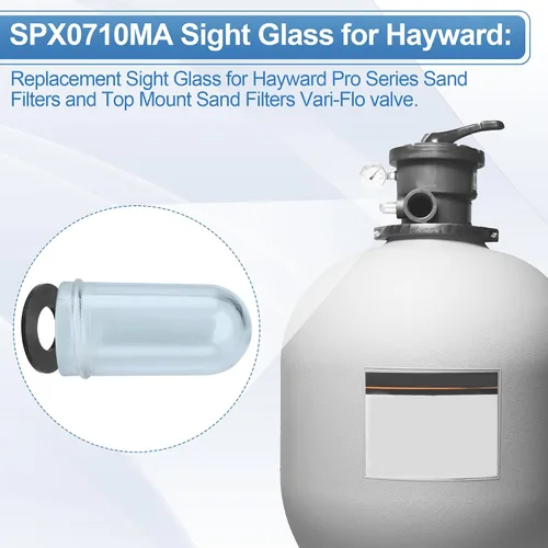 Vista 3 de SPX0710MA Mirilla para válvulas de filtro de arena Hayward, reemplazo de vista para válvula de filtro Hayward SP0710, SP0710X, SP0711, SP0712