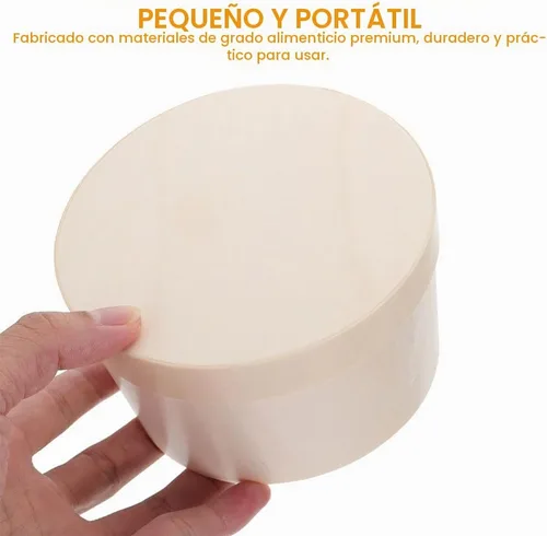 Vista 3 de Ciieeo Juego de 2 cajas redondas para tartas de 6.33 pulgadas, cajas de almacenamiento de postres de madera sin terminar con tapa para mini tarta