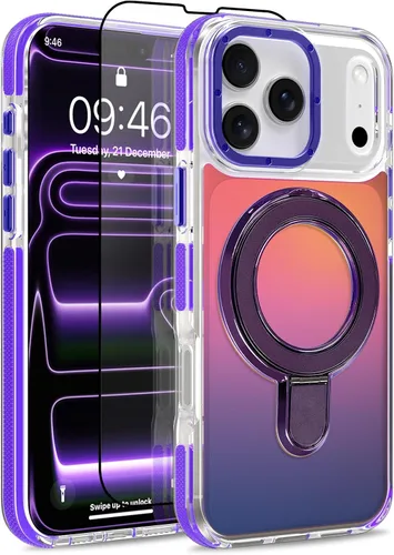 Vista 123 de Funda magnética para Google Pixel 10 Pro XL [compatible con Magsafe] [bonito diseño fluorescente de moda] a prueba de golpes, delgada, translúcida