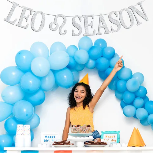 Vista 5 de Cartel de la temporada de Leo, cartel de Big Leo Energy, 12 Constelaciones Tema de Historia de Feliz Cumpleaños, Suministros de Decoración de Fiesta