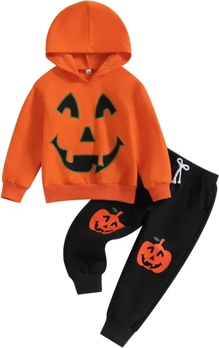 Vista 8 de Sudadera de manga larga con capucha y pantalones largos, 2 piezas Negro