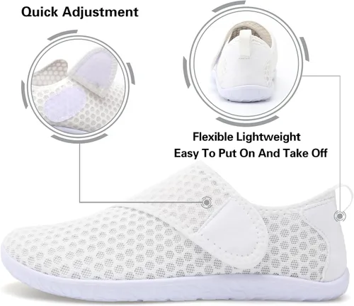 Vista 4 de Lisdwde Zapatos de agua para mujeres y hombres, antideslizantes, zapatos acuáticos, zapatos de natación, deportes de playa, zapatos de secado