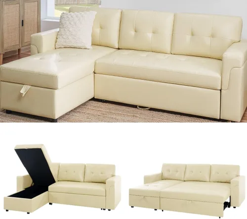 Vista 12 de Naomi Home Transforma Cualquier Espacio: Sofá Seccional Reclinable con Sofá Cama Convertible y Chaise Acogedora. Encuentra Comodidad Tranquila