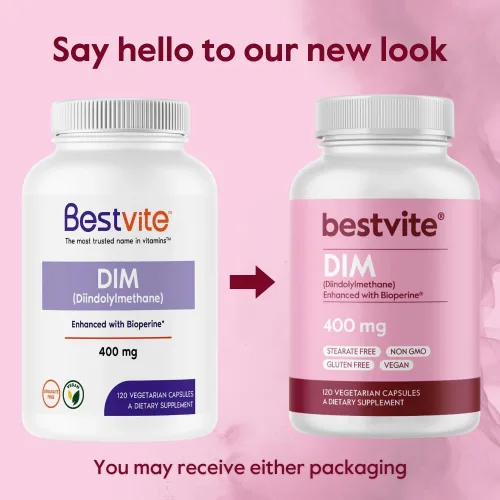 Vista 7 de BESTVITE DIM (diindolilmetano) 400 mg con bioperina (120 cápsulas vegetarianas) - Sin estearatos - Sin gelatina - Vegano - Sin OMG - Sin gluten