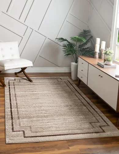 Vista 13 de Unique Loom Oasis Collection - Alfombra de área - Fuente (2 pies x 3 pies, rectangular, gris/marfil)