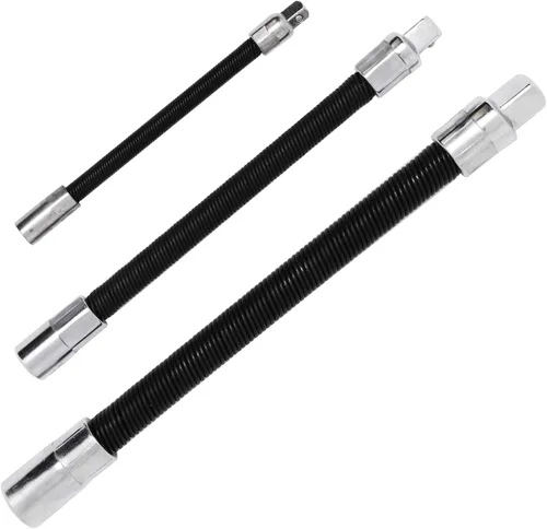 Vista 10 de Juego de barras de extensión de dado flexible de 1/2", extensión de llave inglesa flexible, mango de extensión de dado de 2 piezas