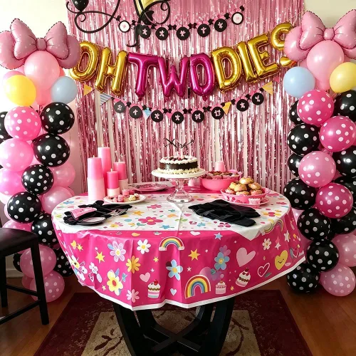 Vista 2 de 50 globos de látex de 12 pulgadas, globos de lunares negros para decoración de globos de cumpleaños, boda, globos