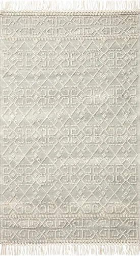 Vista 4 de Loloi II Noelle Collection NOE-01 - Alfombra decorativa de 2 pies y 0 pulgadas x 5 pies, color marfil/negro