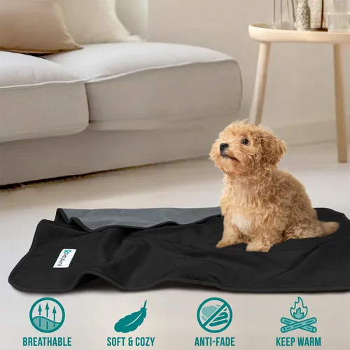 Vista 7 de PetAmi Manta Impermeable para Mascotas Cama para Perros Funda de Sofá para Muebles, Reversible Lavable Forro Polar Suave