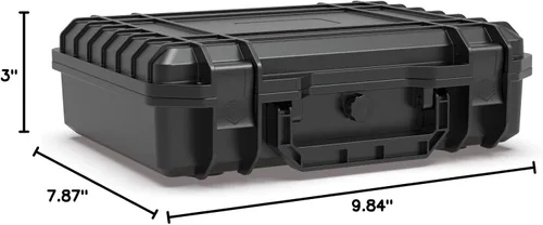 Vista 6 de Ant Mag Funda rígida impermeable con espuma Pick & Pluck - Interior de 9.2 x 6.5 x 2.7 pulgadas - Caja protectora de almacenamiento de viaje