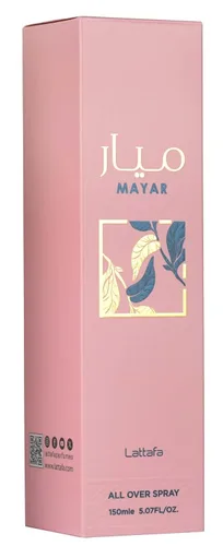 Vista 3 de Lattafa Mayar – Fragancia duradera en aerosol para todo el cuerpo con notas frutales, florales y ambarinas para mujeres, 5.07 onzas / 150 ml