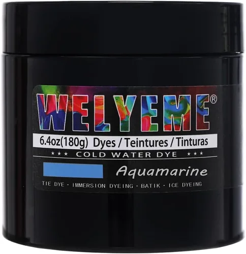 Vista 16 de Polvo de tinte para agua fría, surtido de 8 colores, 7/2-oz. frascos a granel, para teñido anudado, batik, teñido con hielo