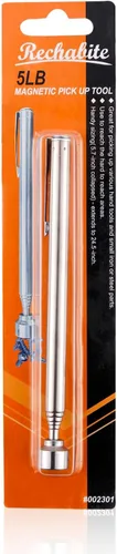 Vista 10 de Juego de herramientas de recogida magnética flexible de 2 piezas, 5 libras, recogida de extensión flexible de resorte de 23.6 pulgadas, con diseño