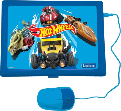 Vista 7 de Lexibook Hot Wheels, portátil educativo y bilingüe en inglés/español, juguete para niños con 124 actividades para aprender, jugar juegos y música