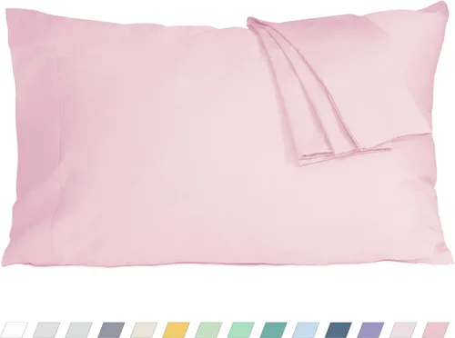 Vista 11 de Pillow Cases 100% Cotton Percale Standard Queen Set of 2 Blue Floral Floral Pillowcases Breathable Hypoallergenic Pre-Shrunk, 20 Inch x 30 Inch