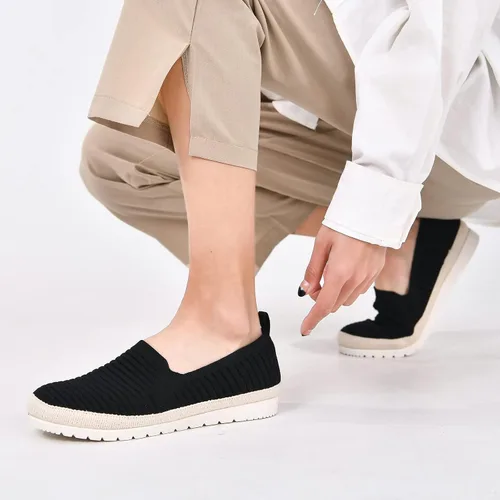 Vista 8 de Women Casual Slip on Walking Shoes Comfortable Knitted Hands Free Slip ins Sneakers with Arch Support Fashion Work Nurse Tennis Shoes