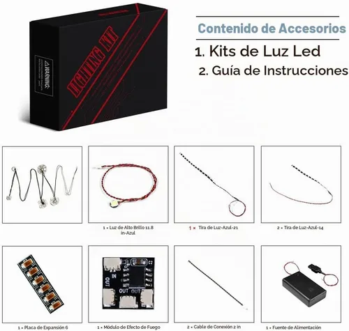 Vista 2 de BrickBling - Luz LED compatible con cámara Lego 43230 Walt Tribute