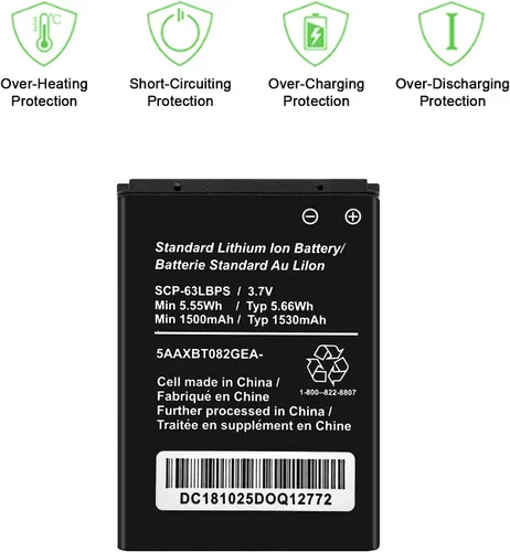 Vista 2 de WUHAO Para Kyocera E4710 Verizon Kyocera DuraXV LTE E4610 Batería SCP-63LBPS SCP-63/9LBPS Batería de repuesto 3.7v