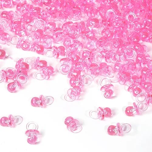 Vista 12 de 200 piezas de 2.18 cm de chupete de bebé para baby shower, chupete de plástico para baby shower, decoración de fiesta de baby shower, fiesta