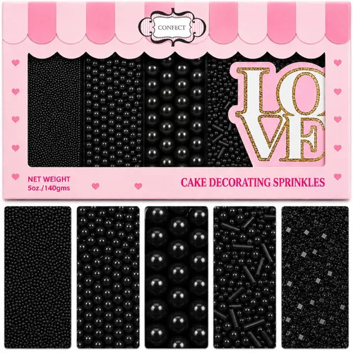 Vista 20 de Confect Chispas para pasteles y magdalenas – Paquete surtido de 5 Chispas de perlas de ensueño para baby shower – Cubierturas comestibles para Rosa