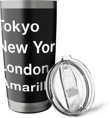 Vista 5 de Funny Amarillo City Stainless Steel Insulated Tumbler