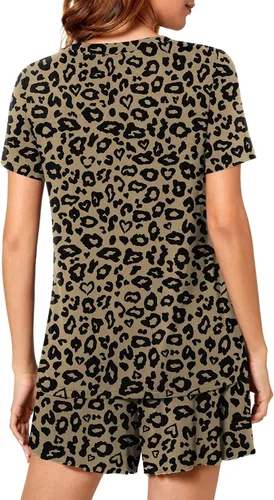 Vista 4 de syoss Conjunto de pijama casual de 2 piezas para mujer, ropa de dormir con bolsillos