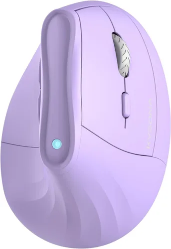 Vista 8 de KYSONA Ratón ergonómico inalámbrico, mouse vertical Bluetooth, DPI ajustable de 5 niveles, ratones con interruptor silencioso de 2.4 G para Windows