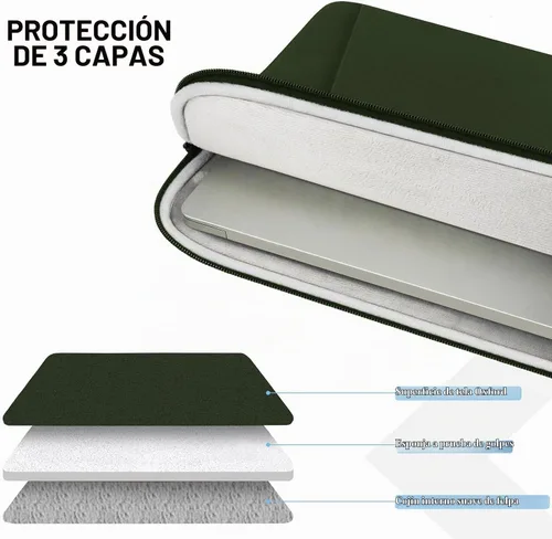 Vista 3 de Funda para portátil de 14 pulgadas, resistente al agua, a prueba de golpes