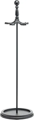 Vista 3 de Uniflame, F-1625 - Juego de herramientas para chimenea de hierro forjado negro de 5 piezas con asas de bola