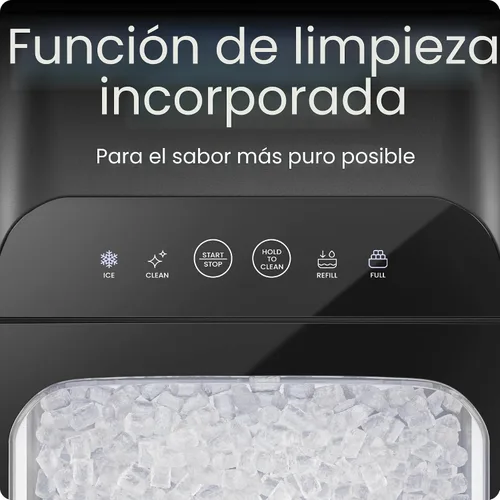 Vista 6 de Iceman - Máquina compacta de hielo en forma de guijarro, máquina de hielo en pepitas para encimera que produce hielo masticable en 8 minutos