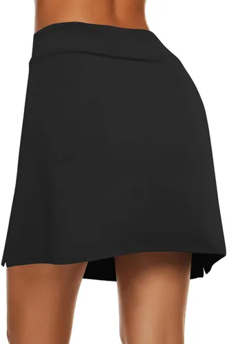 Vista 3 de Ekouaer - Falda pantalón deportiva y ligera para mujer, para correr, tenis, golf, entrenamiento y deportes