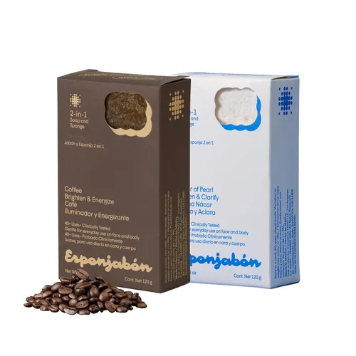 Vista 13 de T.Taio Esponjabon - Esponjas de jabón de madreperla y carbón, limpiadores de ducha que eliminan el aceite y la suciedad, esponjas para frotar pies