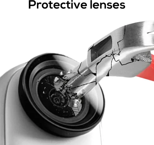 Vista 5 de lasuroa 2 protectores de lente para Insta360 Go 3, protector de lente de vidrio impermeable de alta definición, accesorios de cámara compatibles