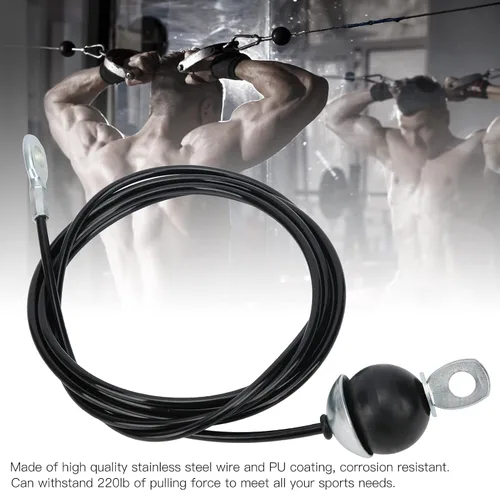 Vista 4 de Gym Cable Wire Rope,Fitness Pulley Replacement Cable, Safe and Easy to Install Heavy Duty Steel Wire Rope for Home Gym Fitness,Specialty