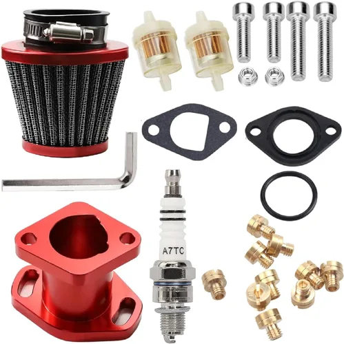 Vista 6 de Carburador VM22 VM22 212CC 196cc CT200U KT196 Moto Mini Bike Race Go Kart 6.5HP Baja Warrior Heat MB165 MB200 Mini Bike Go Kart Kit de filtro