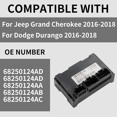 Vista 2 de Módulo de Control de Caja de Transferencia BLCYANUE Compatible con Jeep Grand Cherokee, Reemplazo para Dodge Durango 2016 2017 2018 68250124AD