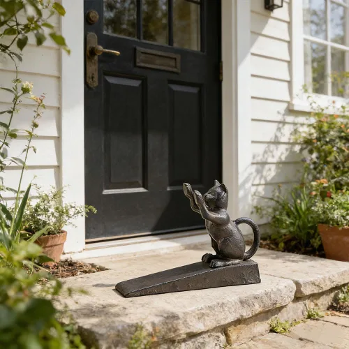 Vista 3 de YukaBa Home Locomotion - Tope para puerta de gato, color negro (Cat B-1 Pack)