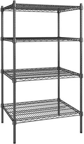 Vista 33 de Kit de 4 estantes de epoxi verde NSF de 21 x 72 pulgadas con postes de 86 pulgadas, estantería de almacenamiento resistente, kit de estantería