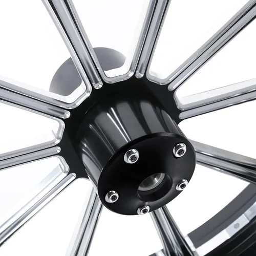 Vista 9 de TCMT Tapa de cubo de rueda delantera de doble disco para Harley Touring Road King Road Street Electra Glide no ABS 2008-2023