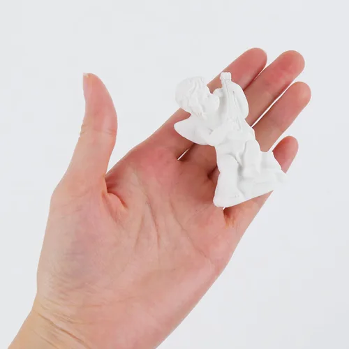 Vista 4 de 4 piezas de pequeñas estatuas de ángeles de resina para decoración del hogar, 4 estilos