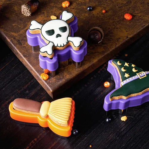 Vista 7 de ETERSION Cortadores de galletas de Halloween de 2 a 3 pulgadas, 9 formas diferentes Cortadores de galletas de Halloween, 9 formas diferentes, 2-3